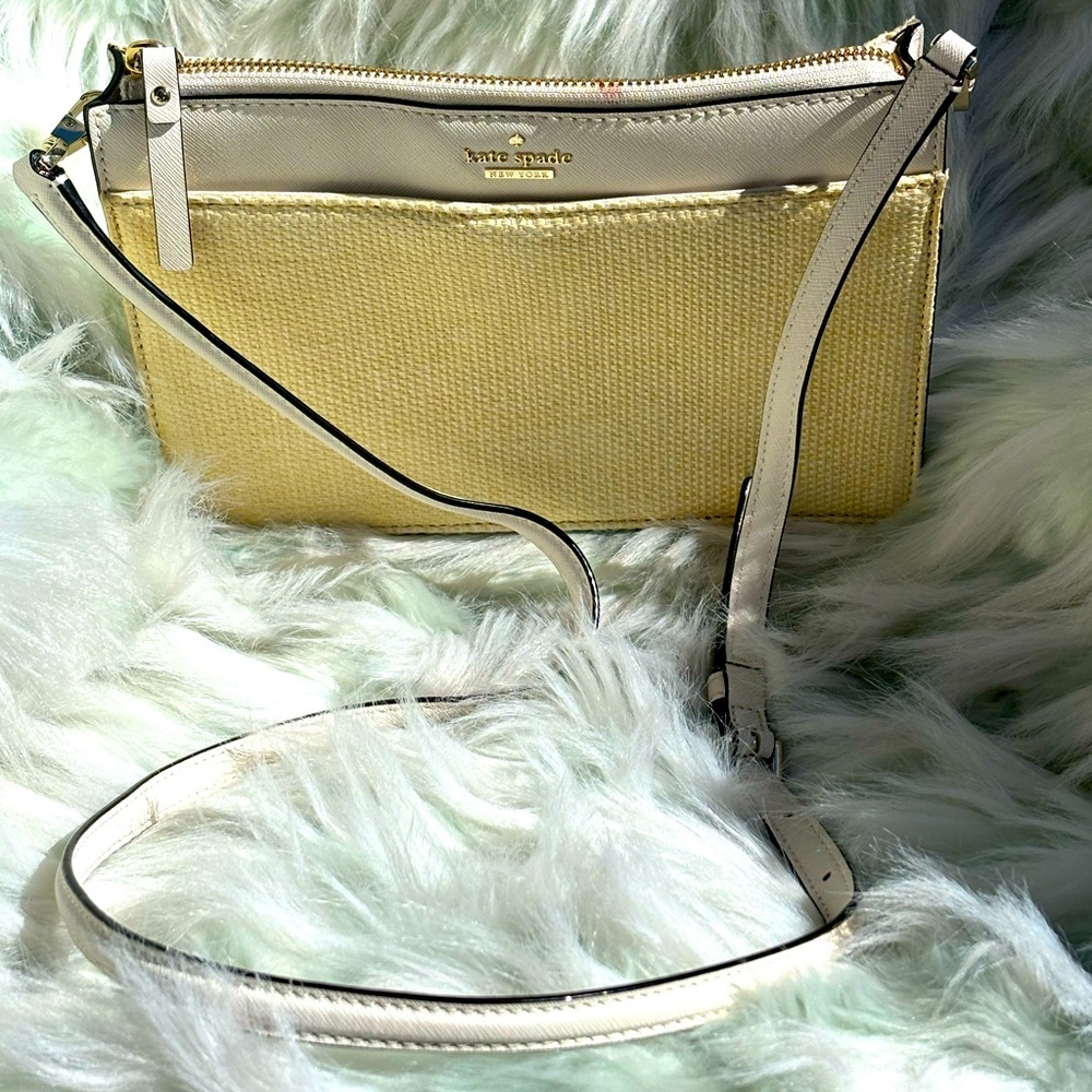 Kate Spade small straw crossbody